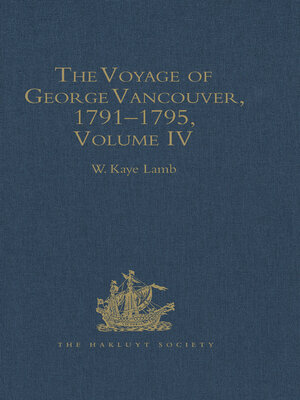 cover image of The Voyage of George Vancouver, 1791–1795
